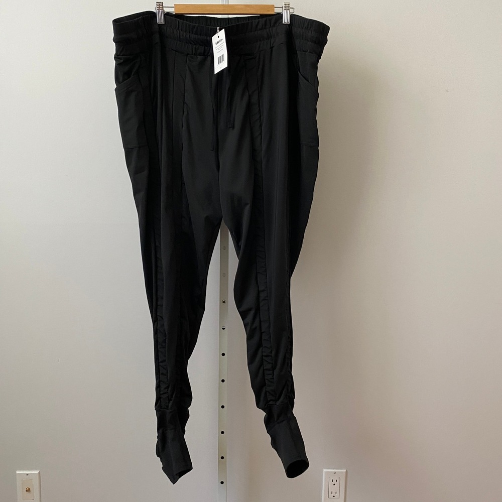 AGOGIE Sporty Chic Rugged Outdoors Performance Yoga Resistance Pants 5XL Black